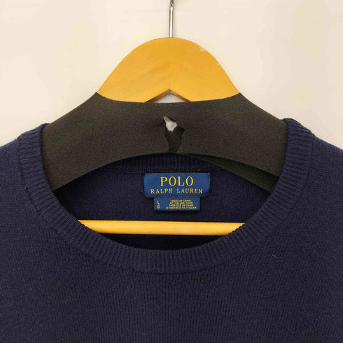 ポロバイラルフローレン Polo by RALPH LAUREN ポニー刺繍 ウール クルーネックニット メンズ import:L