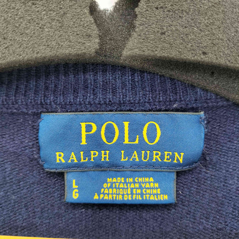 ポロバイラルフローレン Polo by RALPH LAUREN ポニー刺繍 ウール クルーネックニット メンズ import:L