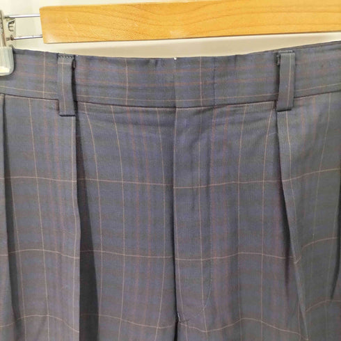 ジェイプレス J.PRESS NEW ENGLAND MODEL 2タック ウールチェックスラックス メンズ 79