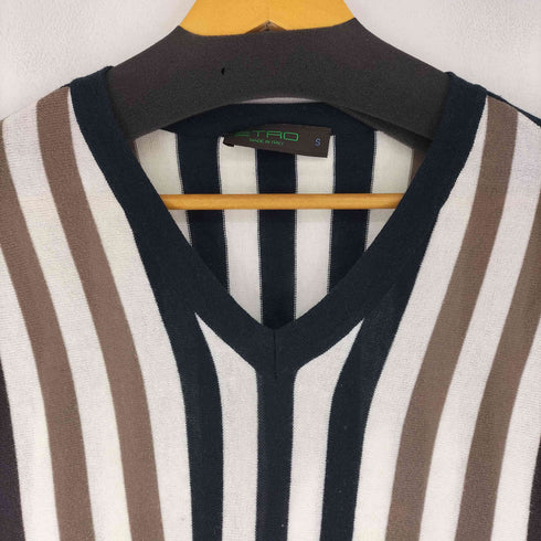 エトロ ETRO イタリア製 ストライプベスト メンズ S
