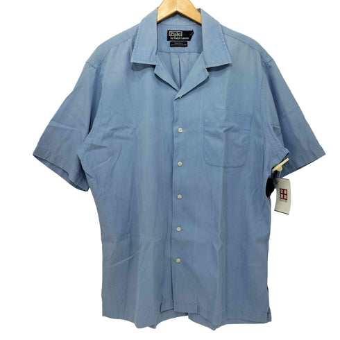 ポロバイラルフローレン Polo by RALPH LAUREN 90S CALDWELL ショートスリーブオープンカラー シルクコットンシャツ メンズ import:M