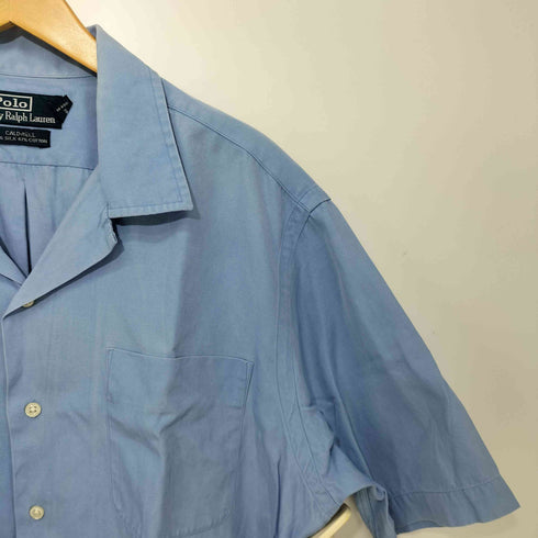 ポロバイラルフローレン Polo by RALPH LAUREN 90S CALDWELL ショートスリーブオープンカラー シルクコットンシャツ メンズ import:M