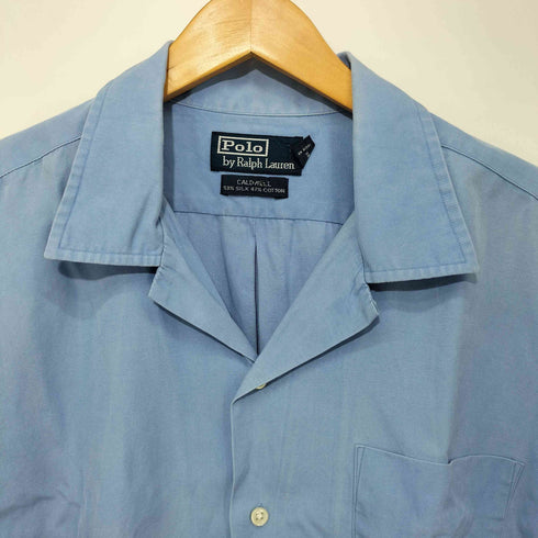 ポロバイラルフローレン Polo by RALPH LAUREN 90S CALDWELL ショートスリーブオープンカラー シルクコットンシャツ メンズ import:M