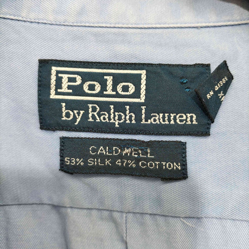 ポロバイラルフローレン Polo by RALPH LAUREN 90S CALDWELL ショートスリーブオープンカラー シルクコットンシャツ メンズ import:M