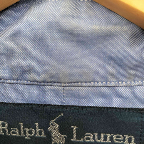 ラルフローレン RALPH LAUREN 90S YARMOUTHポニー刺繍L/SBDシャツ メンズ 16 34/35