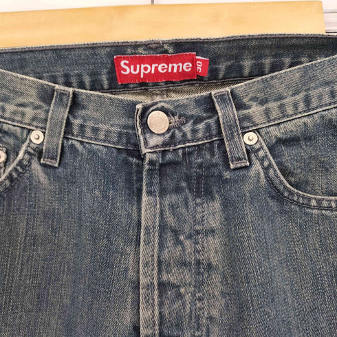 シュプリーム Supreme 90S OLD 紙タグ USA製 ボタンフライデニムパンツ メンズ 30