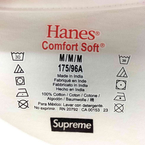 ヘインズ Hanes COMFORT SOFT MINI BOX LOGO Tagless Tee メンズ import:M