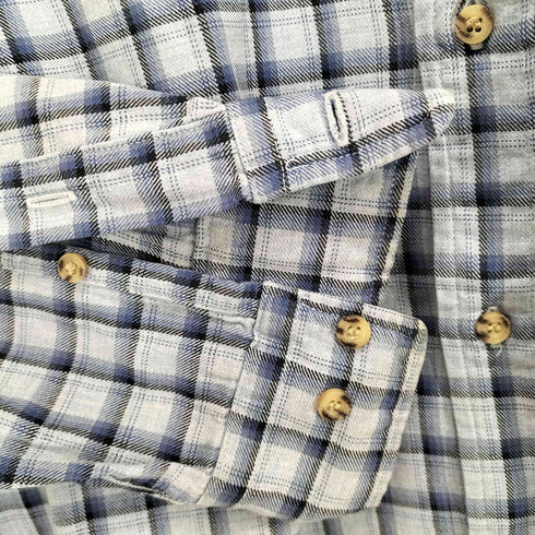 ラコステ LACOSTE ロゴ刺繍チェック柄オックスフォードシャツ メンズ JPN:3