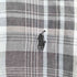 ラルフローレン RALPH LAUREN 90s COSTOM FIT ポニー刺繍シルクリネンチェック柄オックスフォードシャツ メンズ JPN:L