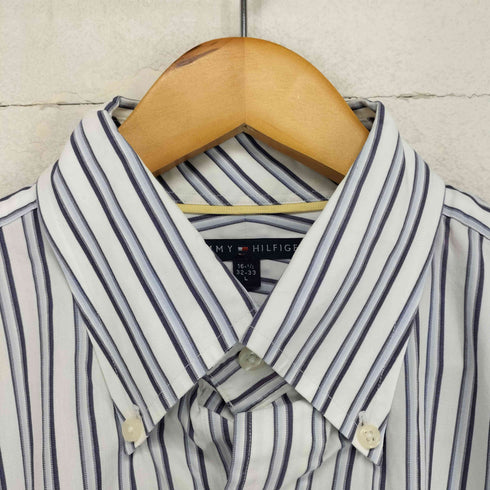 トミーヒルフィガー TOMMY HILFIGER ロゴ刺繍ストライプオックスフォードシャツ メンズ JPN:L
