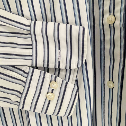 トミーヒルフィガー TOMMY HILFIGER ロゴ刺繍ストライプオックスフォードシャツ メンズ JPN:L