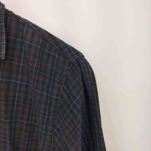 ドネガル DONEGAL 60-70S コットン 開襟 チェック L/S シャツ メンズ 14 1/2