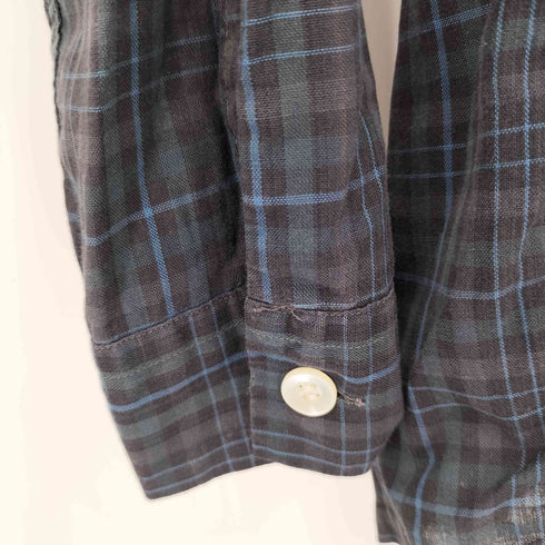 ドネガル DONEGAL 60-70S コットン 開襟 チェック L/S シャツ メンズ 14 1/2
