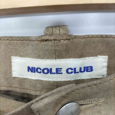 ニコル NICOLE 豚革 ストレートレザーパンツ メンズ