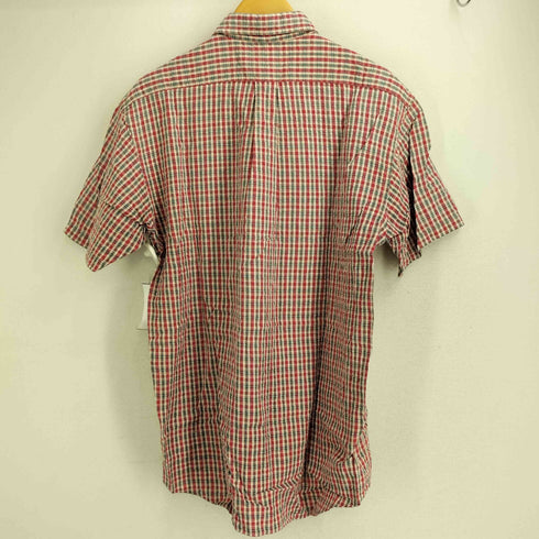 チャップスラルフローレン CHAPS RALPH LAUREN シアサッカー ボタンダウン チェック 半袖 シャツ メンズ import:M