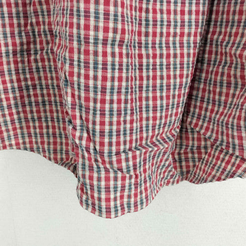 チャップスラルフローレン CHAPS RALPH LAUREN シアサッカー ボタンダウン チェック 半袖 シャツ メンズ import:M