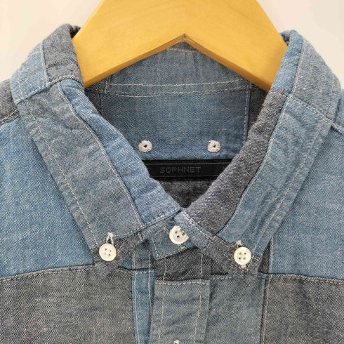 ソフネット SOPHNET. パッチワークデザインシャツ エルボーパッチ メンズ JPN:M