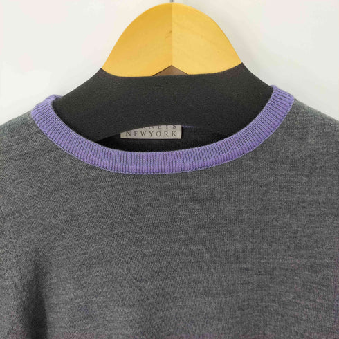 バーニーズニューヨーク BARNEYS NEWYORK イタリア製 ツートン ウールニットセーター レディース import:M