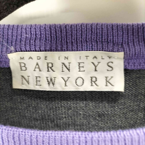 バーニーズニューヨーク BARNEYS NEWYORK イタリア製 ツートン ウールニットセーター レディース import:M