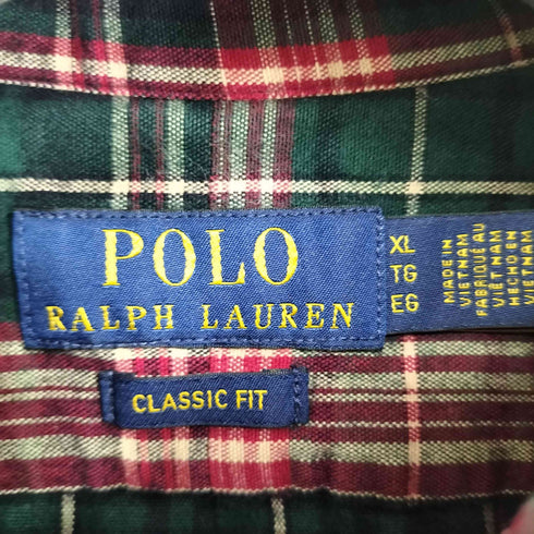 ポロラルフローレン POLO RALPH LAUREN スモールポニー刺繍 L/S BD チェックシャツ メンズ JPN:XL