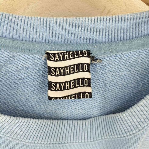 SAYHELLO フロント刺繍スウェット CASH LOGO EMBROIEDRY CREW メンズ