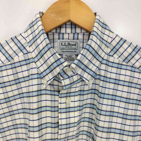 エルエルビーン L.L.Bean 半袖 ボタンダウン チェックシャツ メンズ 15-REG