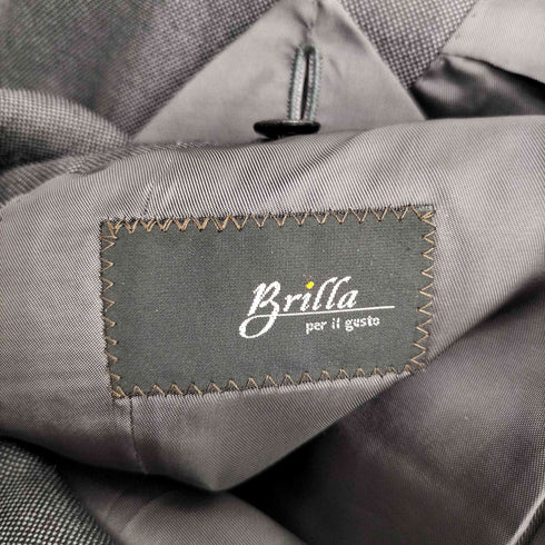 ブリッラペルイルグースト BRILLA per il gusto DORMEUIL ウールモヘヤ ピンヘッド スーツ メンズ 44