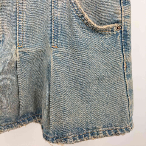 ザラ ZARA デニムボックスプリーツスカート レディース M