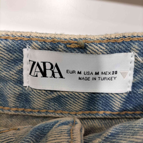 ザラ ZARA デニムボックスプリーツスカート レディース M