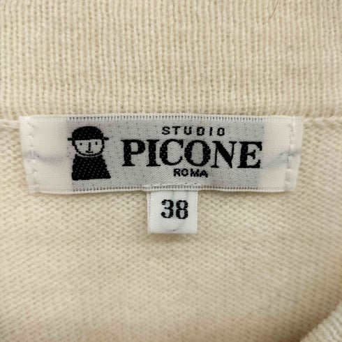 スタジオピッコーネ STUDIO PICONE プリント バイカラー カシミヤ混 ニット レディース