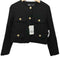 ザラ ZARA ROUND NECK PIQUÉ BLAZER レディース M