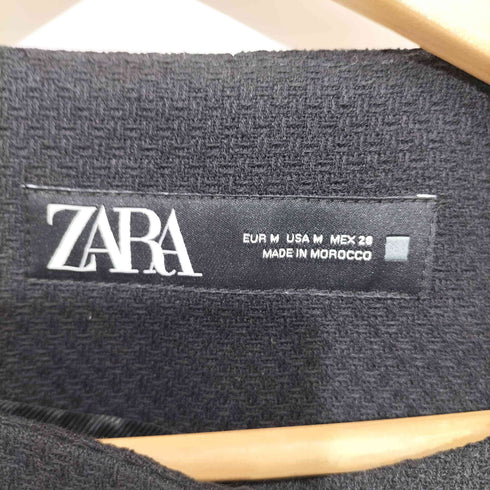 ザラ ZARA ROUND NECK PIQUÉ BLAZER レディース M