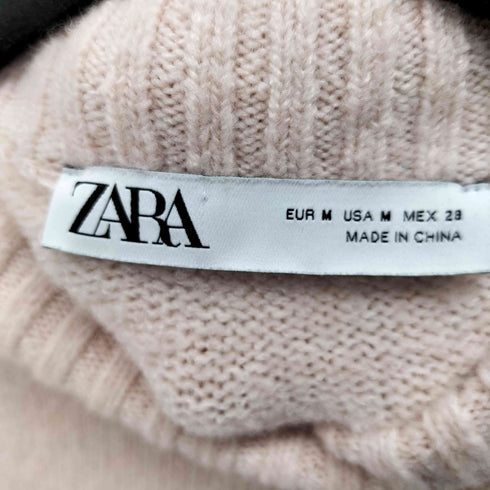 ザラ ZARA 刺繍デザインS/Sクロップドニット レディース import:M