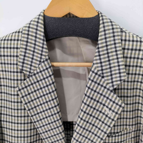 ペリーエリス PERRY ELLIS 2Bチェックウールテーラードジャケット メンズ