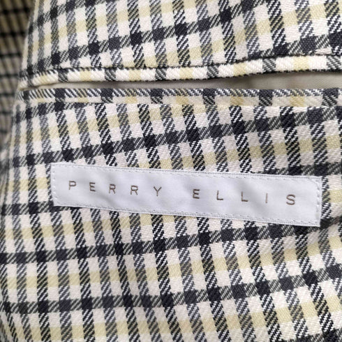 ペリーエリス PERRY ELLIS 2Bチェックウールテーラードジャケット メンズ