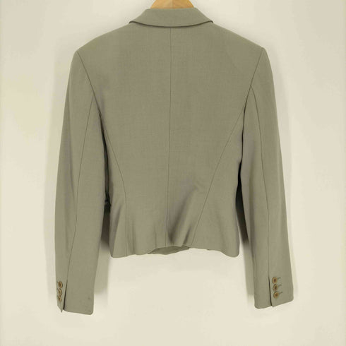 カルバンクライン CALVIN KLEIN ウール 5B ステンカラー ジャケット ウール バックボタン ノーカラー ベスト アンサンブル セットアップ レディース US:4