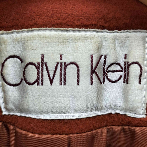 カルバンクライン CALVIN KLEIN デカ襟 ウール ナイロン チェスター ハーフ コート レディース 9