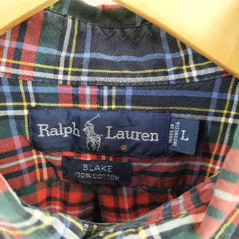 ラルフローレン RALPH LAUREN 90S BLAKE ポニー刺繍L/Sチェックシャツ メンズ JPN:L