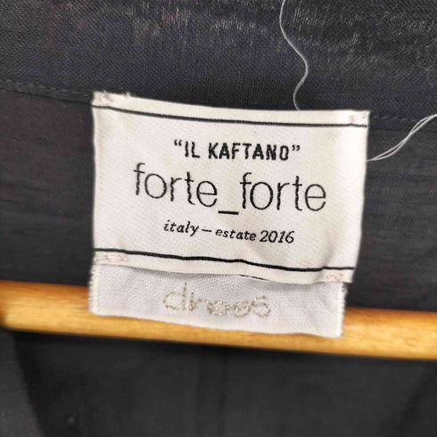 フォルテフォルテ forte forte Vネック プルオーバー リネン ポンチョ レディース