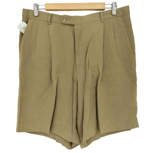 linea naturale リネン混 2タックワイドショーツ メンズ 36REG
