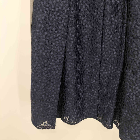 ヌーイ nooy ドット刺繍 切替 ウール ミディアムスカート レディース