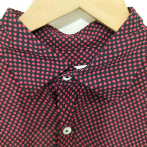 スティーブンアラン Steven Alan USA製 ダイヤモンドチェック柄 L/S シルクシャツ レディース import:S