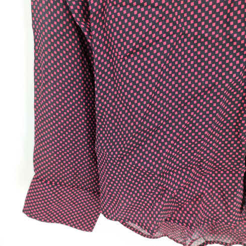 スティーブンアラン Steven Alan USA製 ダイヤモンドチェック柄 L/S シルクシャツ レディース import:S