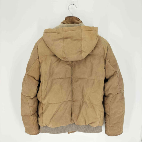 ユナイテッドアローズ UNITED ARROWS シープレザー 切替 2WAY フーデッド ダウン ジャケット メンズ JPN:L