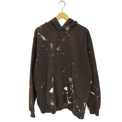 カーハート Carhartt ペンキ加工 裏起毛 プルオーバーパーカー メンズ JPN:L