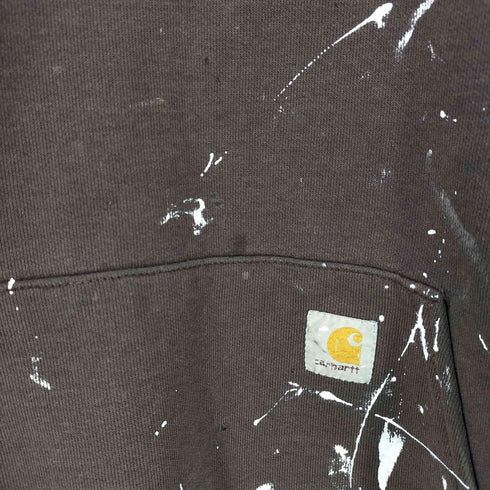 カーハート Carhartt ペンキ加工 裏起毛 プルオーバーパーカー メンズ JPN:L