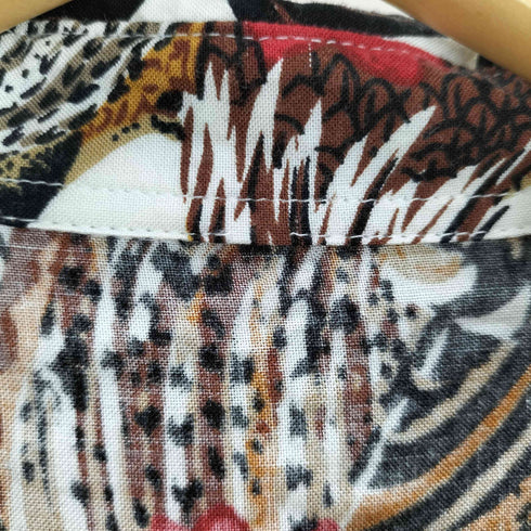 バード柄総柄シャツ メンズ