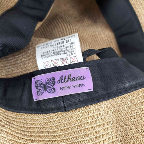 アシーナニューヨーク Athena New York リボンデザイン麦わらハット レディース