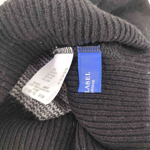 ブルーレーベルクレストブリッジ BLUE LABEL CRESTBRIDGE フロントロゴニット帽 モヘヤカシミヤ混 レディース