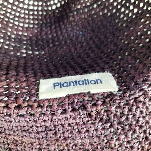 プランテーション Plantation ワンポイントカラー 麦わらハット レディース